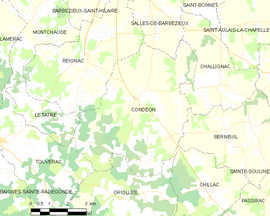 Mapa obce Condéon