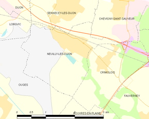 Poziția localității Neuilly-lès-Dijon
