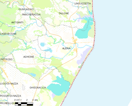 Mapa obce Aléria