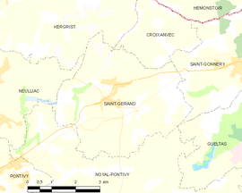 Mapa obce Saint-Gérand
