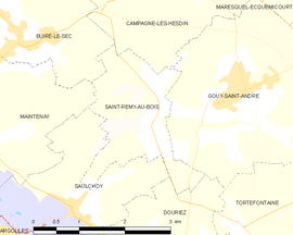 Mapa obce Saint-Rémy-au-Bois