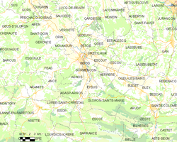 Kart over Oloron-Sainte-Marie
