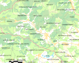 Mapa obce Masevaux