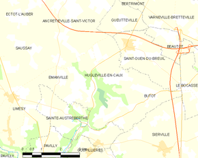 Poziția localității Hugleville-en-Caux