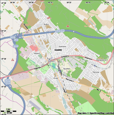 Pozíciós térkép Gödöllő