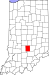 Map of Indiana highlighting Brown County Map of Indiana highlighting Brown County.svg
