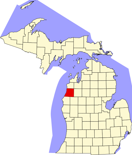 Fil:Map of Michigan highlighting Manistee County.svg