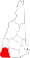 Map of New Hampshire highlighting Cheshire County.svg