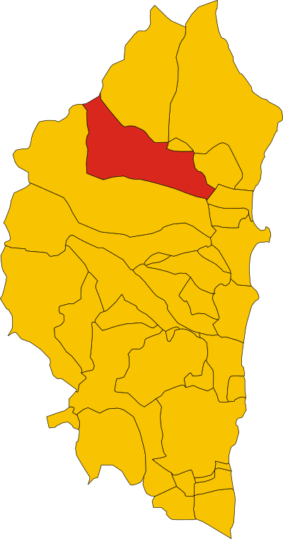 Locatie van Talana in Ogliastra (OG)