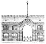 Hauptfassade der Markthalle XIV um 1892
