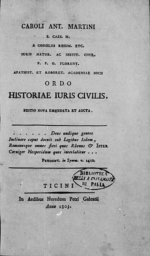 Martini, Carl Anton von – Ordo historiae iuris civilis, 1803 – BEIC 13721417.jpg