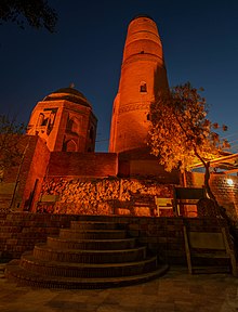 The complex is illuminated at night. Masum shah's Minar.jpg