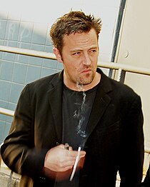 In the episode, Matthew Perry's character Chandler tells Monica for the first time that he loves her. Matthew Perry by David Shankbone (cropped).jpg