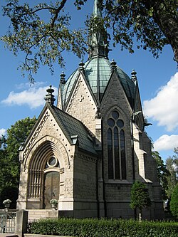 Juséliuksen mausoleumi Käppärän hautausmaalla.