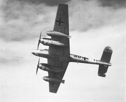 Bf 110 using standard 900-litre drop tanks, tested for the Do 217