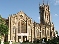 The Gothic Revival style Medak Cathedral is one of the largest churches in Asia.[130]