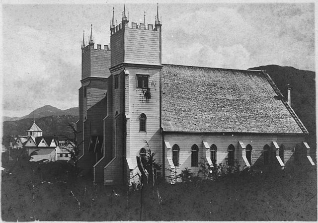 Metlakahtla Christian Mission Church, early 20th century. Founded by the Scottish missionary Father William Duncan