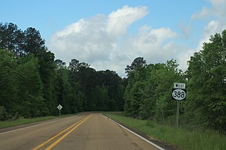 MS 388 near the Alabama-Mississippi state line Mississippi Highway 388 Sign.jpg