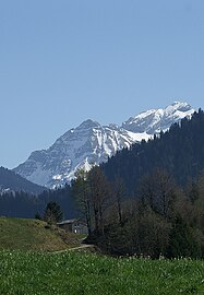 die Juppenspitze, Blick von Berngat (Au-Rehmen)