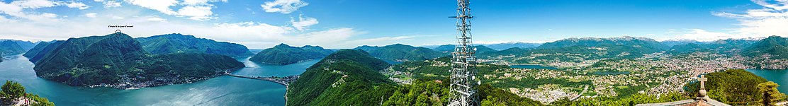 Panorama view, Lake Lugano