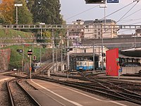 De drie lijnen op het station