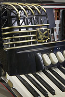 Details of Hohner accordion keyboard