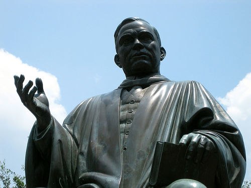 Statue of Murphree, second president of the University of Florida (1909–1927). Murphree is the only president honored with a statue on the university'