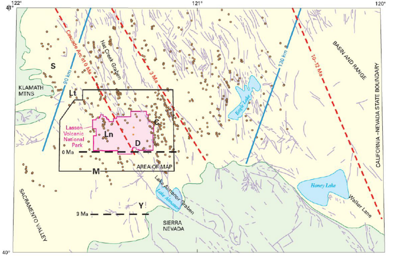 File:NPS Lassen volcanic centers map.png