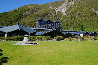 The Hermitage Hotel Building in Mount Cook , New Zealand