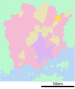 奈义町在冈山县的位置