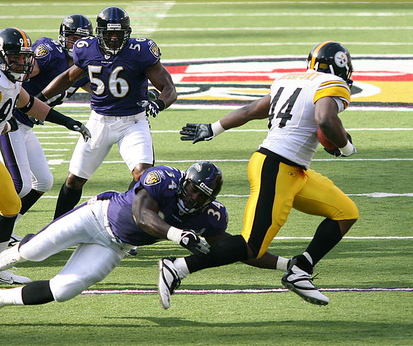 Steelers' running back Najeh Davenport against the Baltimore Ravens, 2006.