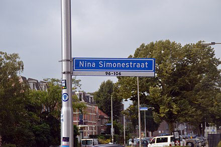Nina Simonestraat in Nijmegen, Netherlands