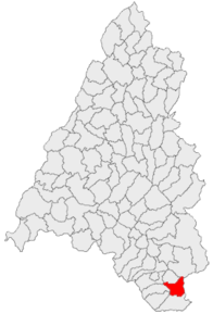 Poziția în cadrul județului