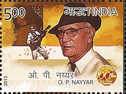 Nayyar on a 2013 stamp of India