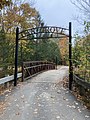 The cemetery's bridge crossing the Rockland Branch railroad