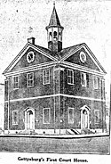 Old Adams County Courthouse, Gettysburg, Pensilvânia, 1804.jpg