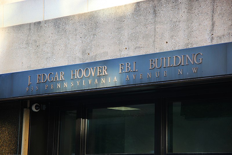 File:Original entrance sign - SE corner - J Edgar Hoover Building - Washington DC - 2012.jpg