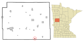 Otter Tail County Minnesota Incorporated and Unincorporated areas Urbank Highlighted.svg