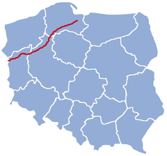 Mapa przebiegu linii kolejowej 203