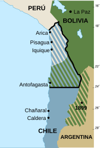 Simplified map of some territorial changes as result of the War of the Pacific and the Puna de Atacama lawsuit Pacifico1879.svg