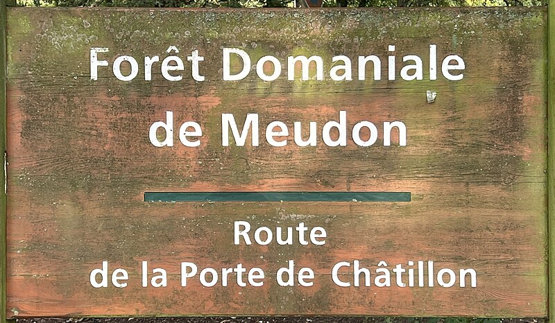 File:Panneau Forêt Domaniale Meudon Route Porte Châtillon - Clamart (FR92) - 2023-08-14 - 1.jpg