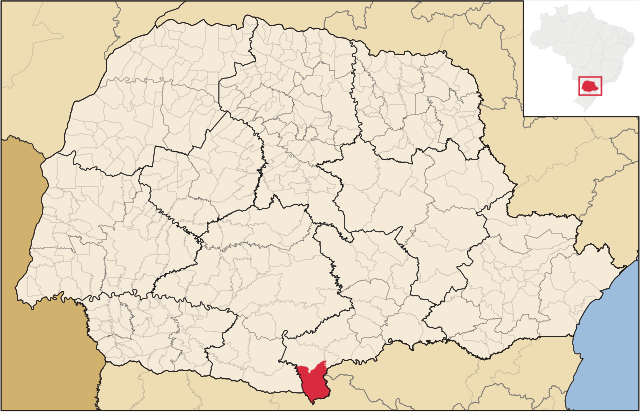 Localização de General Carneiro no Paraná