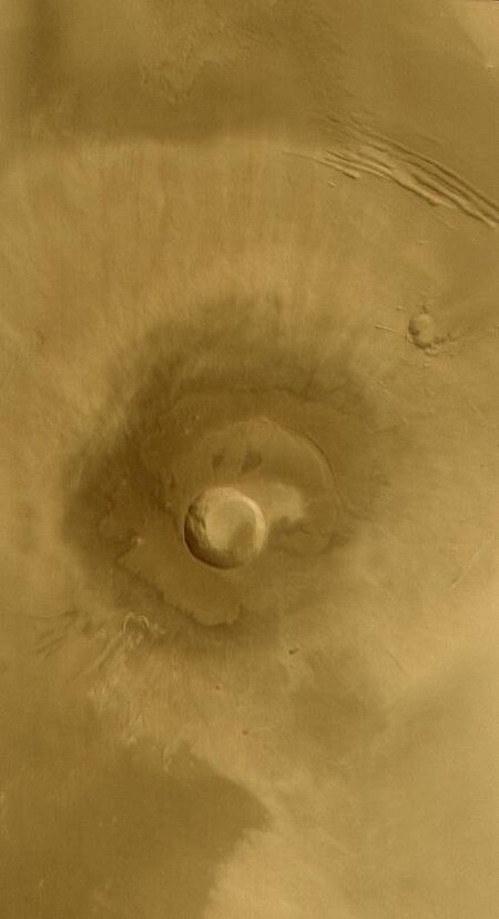 Pavonis Mons, the central peak of Tharsis Montes.