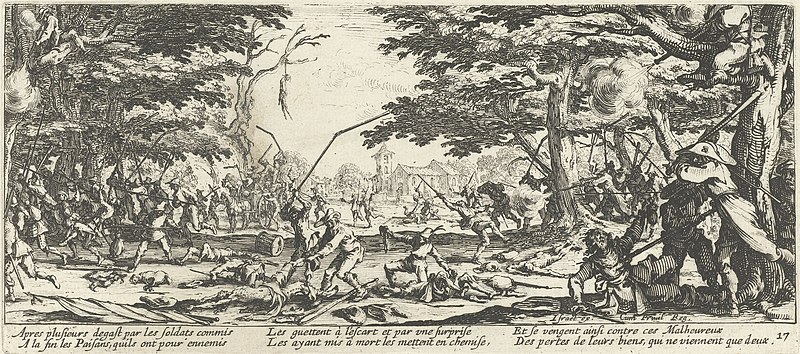 File:Peasant revenge from The Miseries and Misfortunes of War by Jacques Callot.jpg