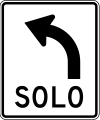 This lane must turn left