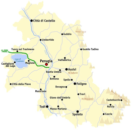 Kaart van Perugia (PG)