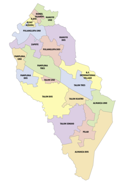 Political map of Las Piñas