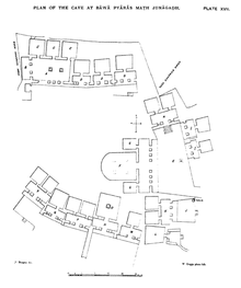 Plan of Bava Pyara caves Plan of Bava Pyara Caves, Junagadh, Gujarat, India.png