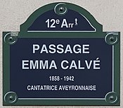 Plaque Passage Emma Calvé - Paris XII (FR75) - 2021-06-04 - 1.jpg