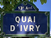 Plaque Quai Ivry - Paris XIII (FR75) - 2021-06-06 - 1.jpg